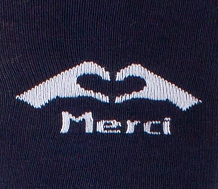 "Merci" Thank You riding socks | KozySocks