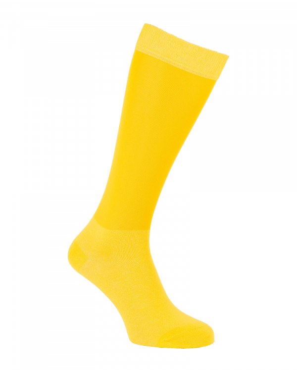 chaussettes équitation fines pour bottes serrées jaunes