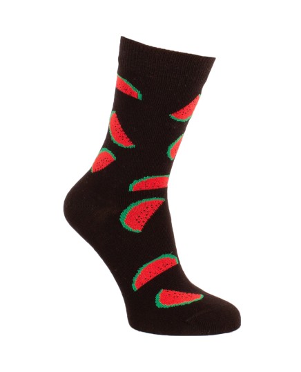 chaussette pastèque noire