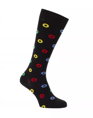 Chaussettes d'équitation avec anneaux de couleurs vives