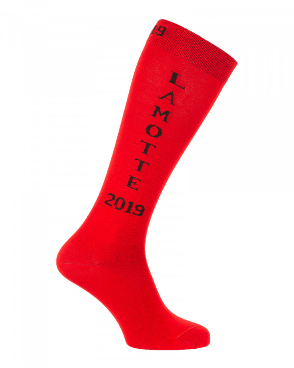 chaussettes équitation Lamotte 2019 rouge noir