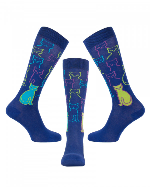 Riding socks with colourful cats