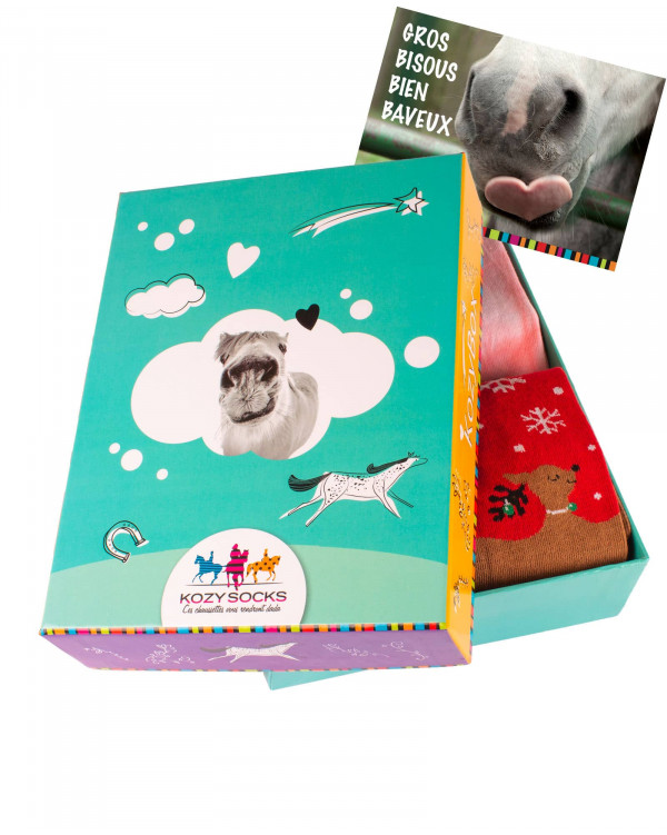 Coffret chaussettes bisous équestres KozySocks