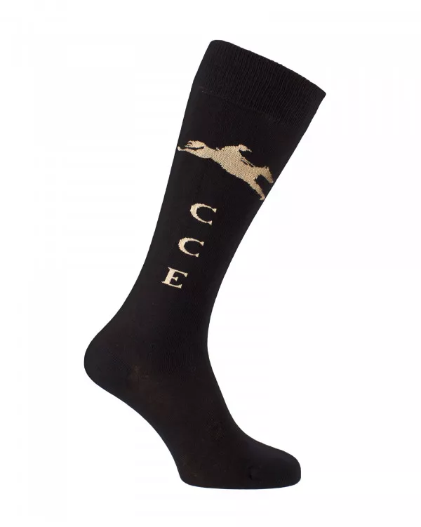 Chaussettes équitation Champion CCE Complet noir et beige
