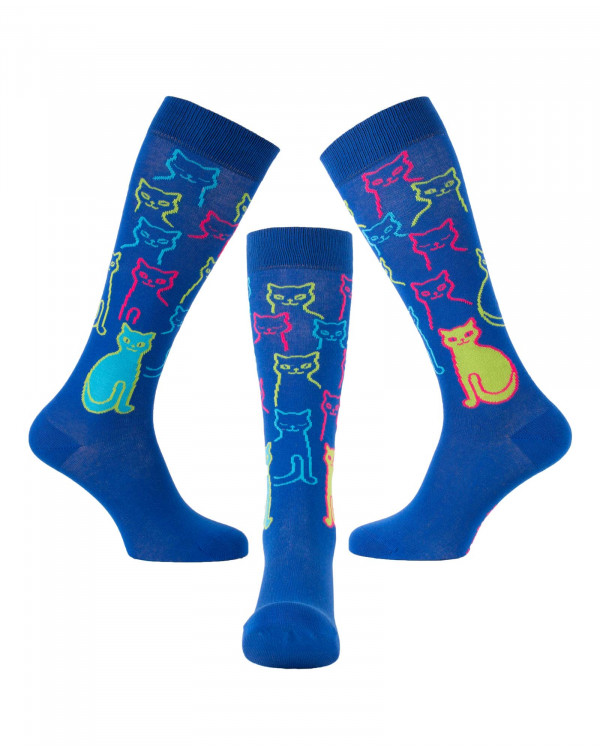 Riding socks with colourful cats