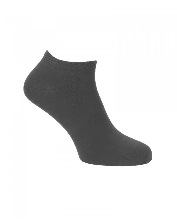 Sneakers en coton unis en gris anthracite lisse Sneakers en coton unis en gris anthracite lisse