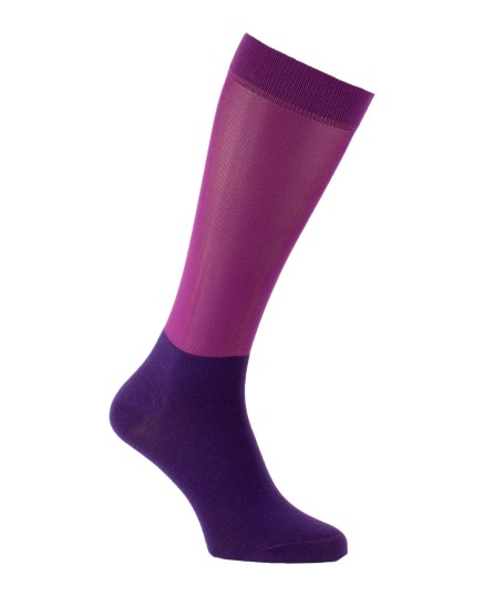 chaussettes équitation fines pour bottes serrées violine