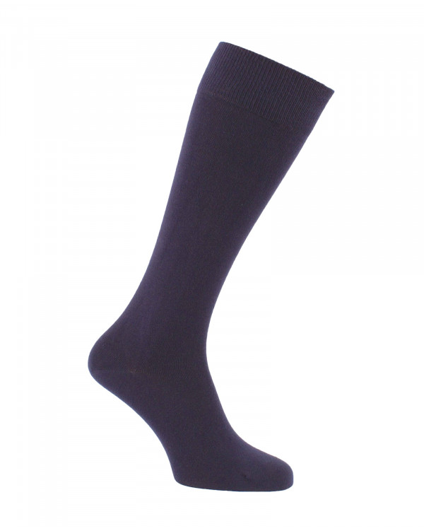 Chaussettes d'équitation unies mollets forts  marine