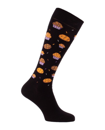 Chaussettes d'équitation Muffins & Cookies noire