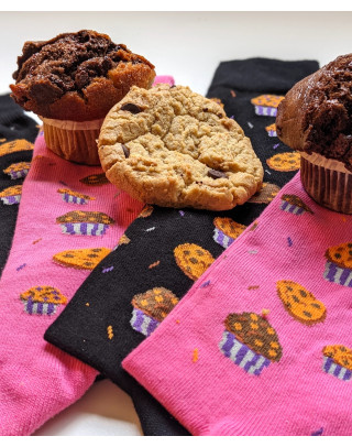 Chaussettes d'équitation fantaisie avec des Muffins & Cookies