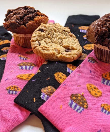 Chaussettes d'équitation fantaisie avec des Muffins & Cookies