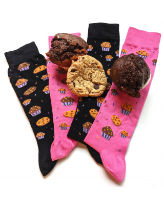 Chaussettes d'équitation fantaisie avec des Muffins & Cookies