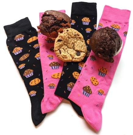Chaussettes d'équitation fantaisie avec des Muffins & Cookies