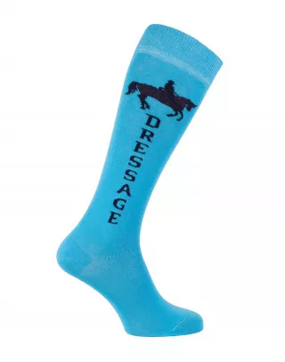 Chaussettes d'équitation Champion Dressage turquoise noir