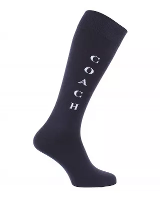 Chaussettes d'équitation Coach en marine et blanc