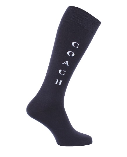Chaussettes d'équitation Coach en marine et blanc