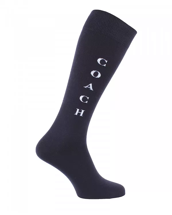 Chaussettes d'équitation Coach en marine et blanc