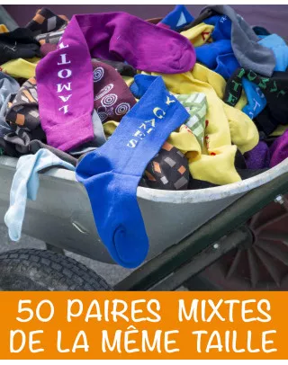 Lot de 50 paires de chaussettes d'équitation mixtes
