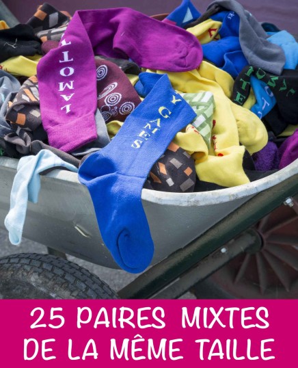 Brouette lot de 25 paires de chaussettes équitation mixtes