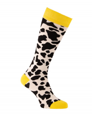 Riding socks with cow skin pattern