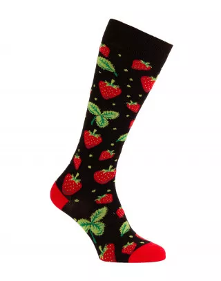 Riding socks with strawberries