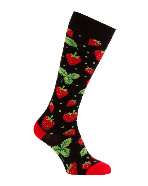 Riding socks with strawberries