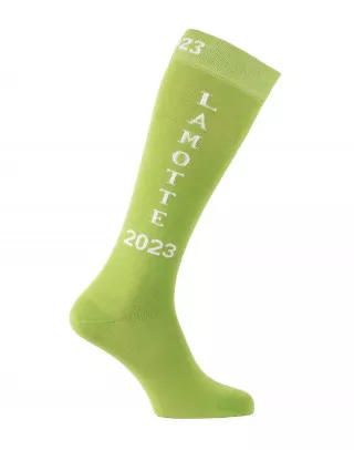 Chaussettes d'équitation Lamotte 2023 vert pomme blanc