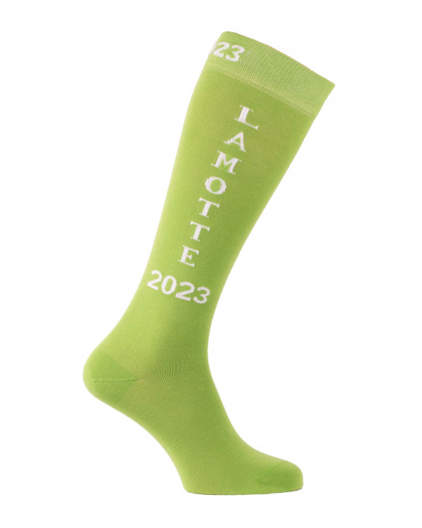 Chaussettes d'équitation Lamotte 2023 vert pomme blanc