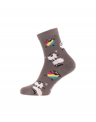 Socks with colourful sheeps