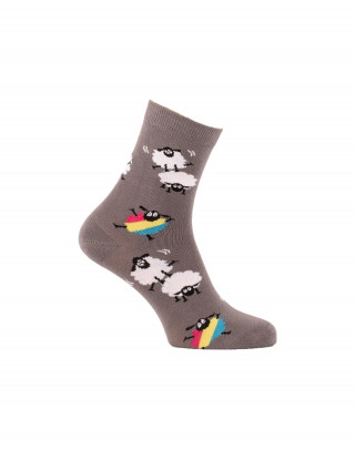 Socks with colourful sheeps