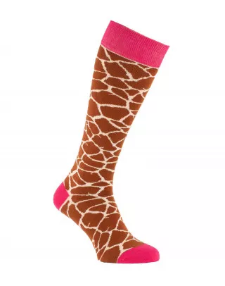 Chaussettes cavalier motif peau de girafe