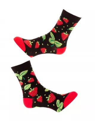 Chaussettes fraises fruit à deux