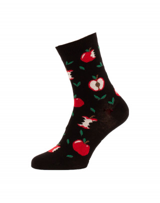 Chaussettes courtes Pommes rouges gauche