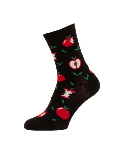 Chaussettes courtes Pommes rouges gauche