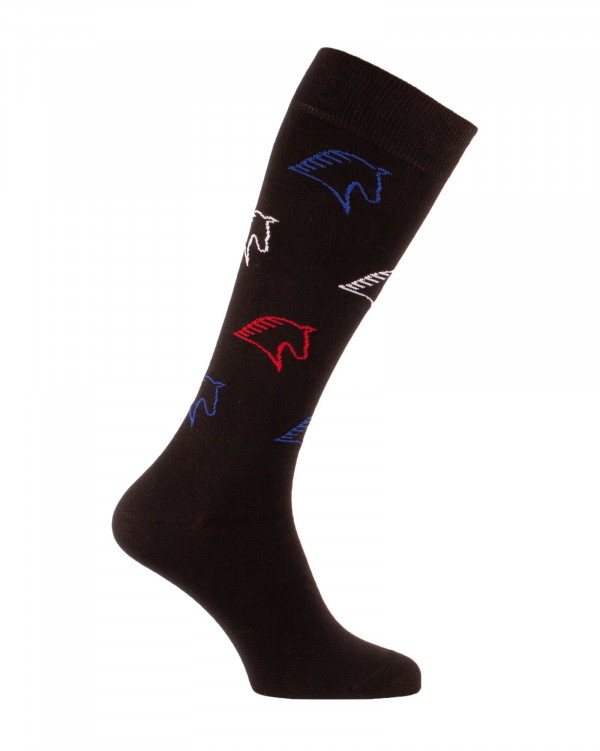 Riding socks with horse heads