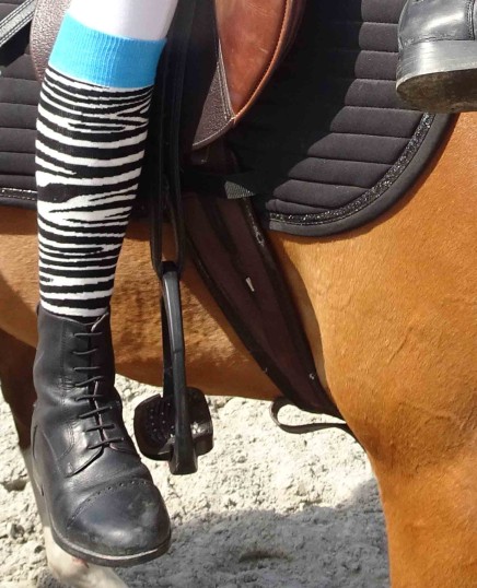 Calze da equitazione stile zebra