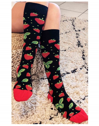 Riding socks with strawberries