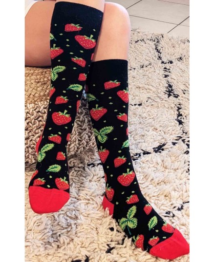 Chaussette cheval fraises sur pied