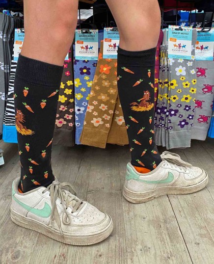 Riding socks with colourful sheeps
