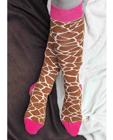 Riding socks with Giraffe pattern