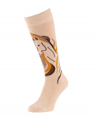 Golden horsehair riding socks