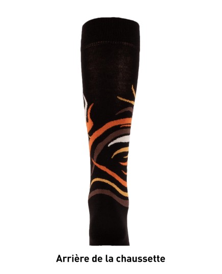 Chaussette fantaisie equitation cheval crinière noir arrière