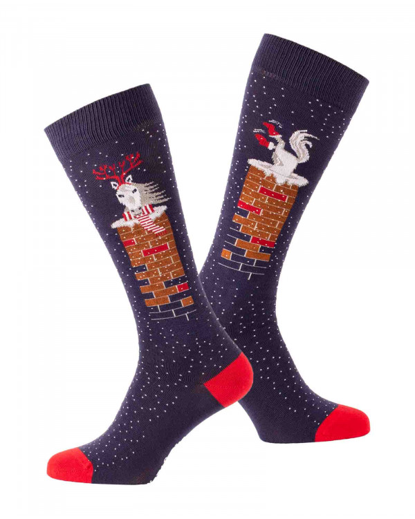 Riding socks "Christmas chimney"