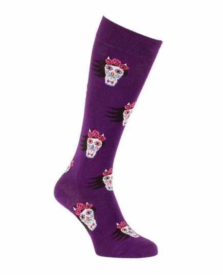 Chaussettes d'équitation Cheval d'Halloween Violette