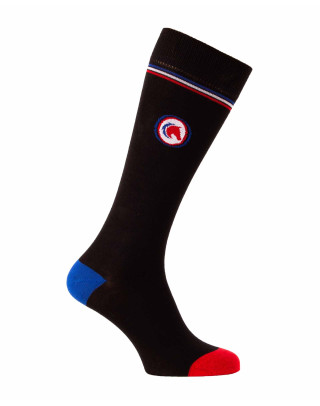 Chaussettes cheval en médaillon noir pour équitation
