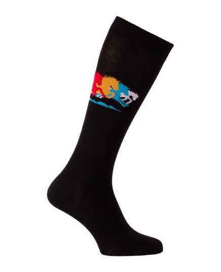 chaussettes cavalcade de chevaux rouge