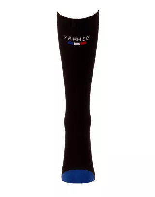 Chaussettes hautes France noir face
