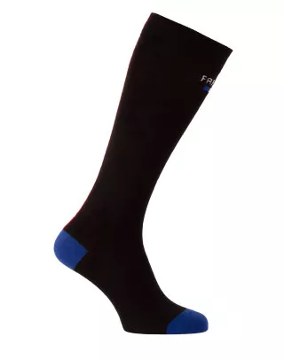 Chaussettes hautes France noir profil