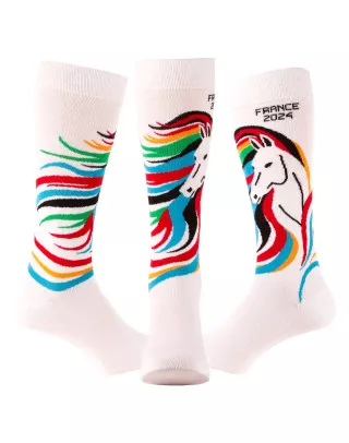 Chaussettes hautes Jeux Equestres France 2024 panorama 2