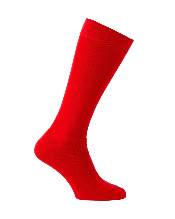 Chaussettes d'équitation molletonnées unies rouge